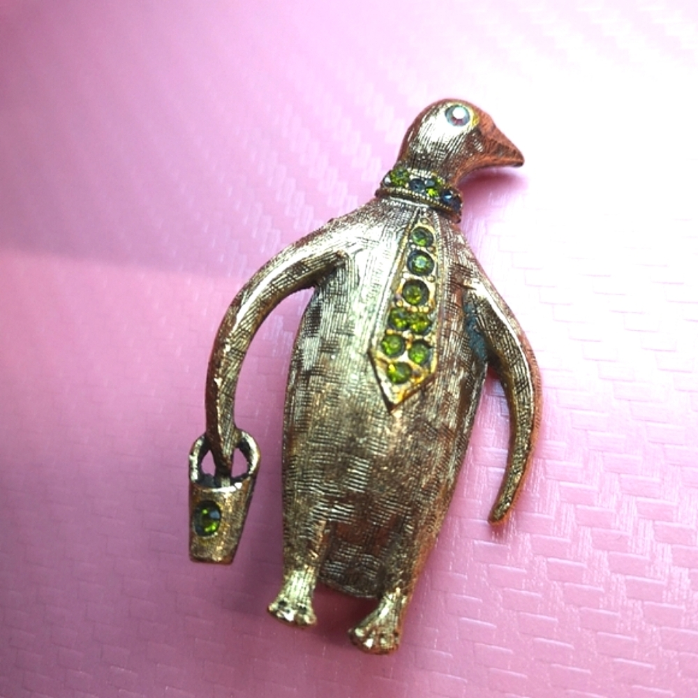 Vintage Penguin Brooch